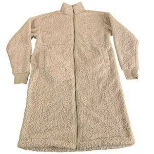 Fashion Nova Cabin Stay Sherpa jacket Ivory full zip size Large